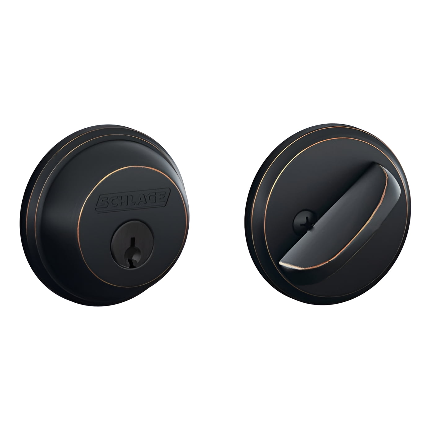 Schlage Lock B60N716 Aged Bronze Single-Cylinder Deadbolt - Quantity 1