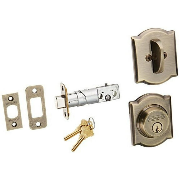 Schlage Lock Company B60CAM609 Series Deadbolt Camelot Rose Single Cylinder Deadbolt