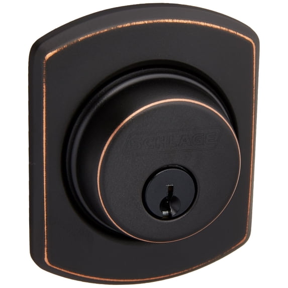 Schlage Lock Company B60GRW716 Series Deadbolt Greenwich Rose Single Cylinder Deadbolt