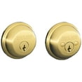 thumbnail image 1 of Schlage Lock Company B62N 505 605 Double Cylinder Deadbolt in Bright Brass, 1 of 2