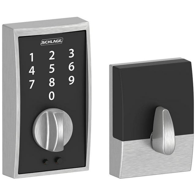 Schlage Lock Company BE375CEN626 Century Keyless Deadbolt, Satin Chrome