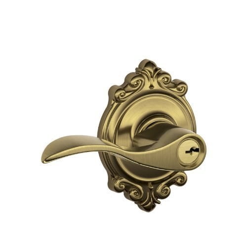 Schlage Lock Company F51AACC609BRK F51A Accent 609 BRK 16211 10063 BROOKSHIRE Deco Rose Entry