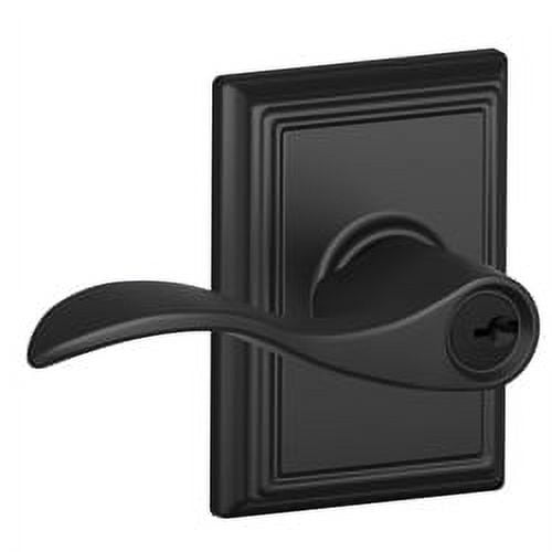Schlage Lock Company F51AACC622ADD F51A Accent 622 ADD Addison Deco Rose Entry Door Lock Matte Black