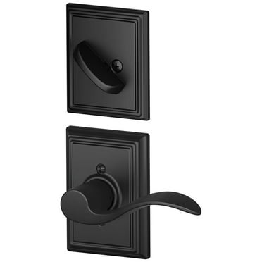 Schlage Lock Company F59ACC622ADDLH Accent Left Handed Interior Pack Lever Set with Single Cy, Matte Black (Interior Hal