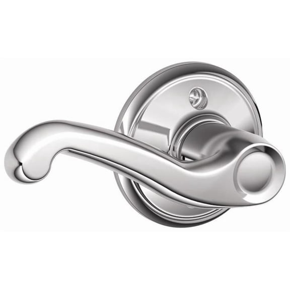Schlage Lock Company Flair Left Handed Lever Non-Turning Lock, Bright Chrome (F170 FLA 625 LH)