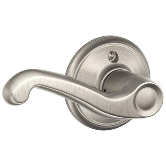 Schlage Lock Company Flair Left Handed Lever Non-Turning Lock, Satin Nickel (F170 FLA 619 LH)