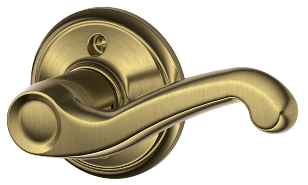 Schlage Avanti Right-Handed Decorative Lever - Antique Pewter, Non-Turning Trim, F170 AVA 620 RH