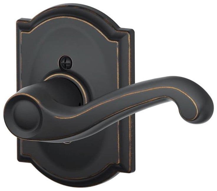 Schlage F Series F40VACC716CAM Privacy Lever, Mechanical Lock, Aged Bronze, Leve