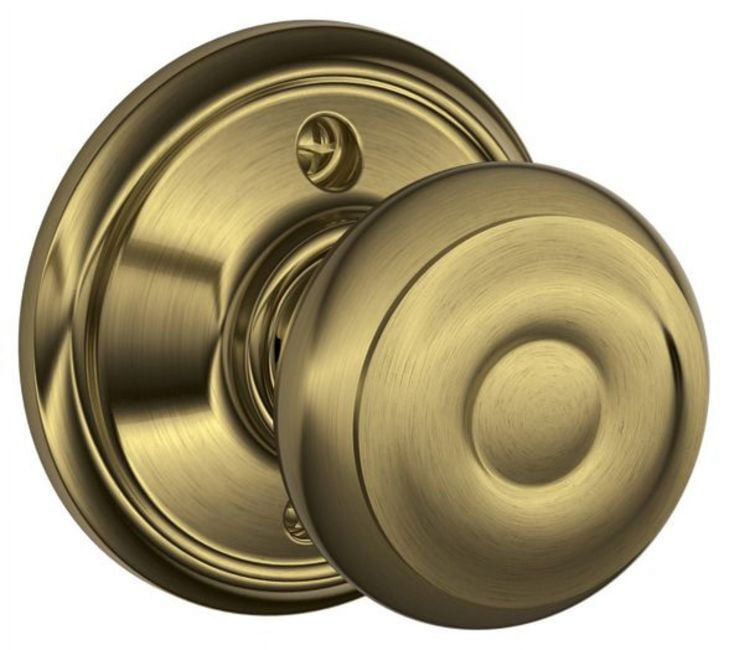 Schlage Lock Company Knob NonTurning Lock, Antique Brass