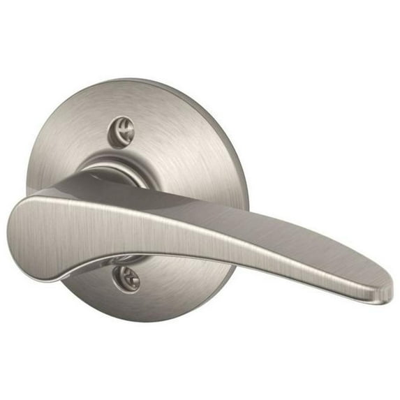 Schlage Lock Company Manhattan Lever Right Handed Non-Turning Lock, Satin Nickel (F170 MNH 619 RH)