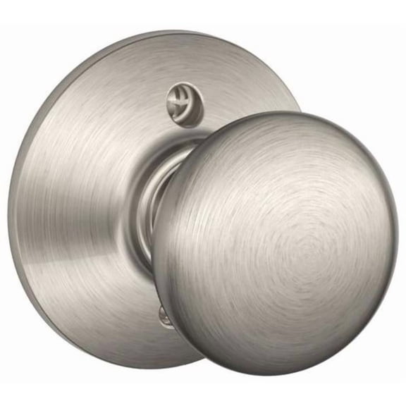 Schlage Lock Company Plymouth Knob Non-Turning Lock, Satin Nickel (F170 PLY 619)