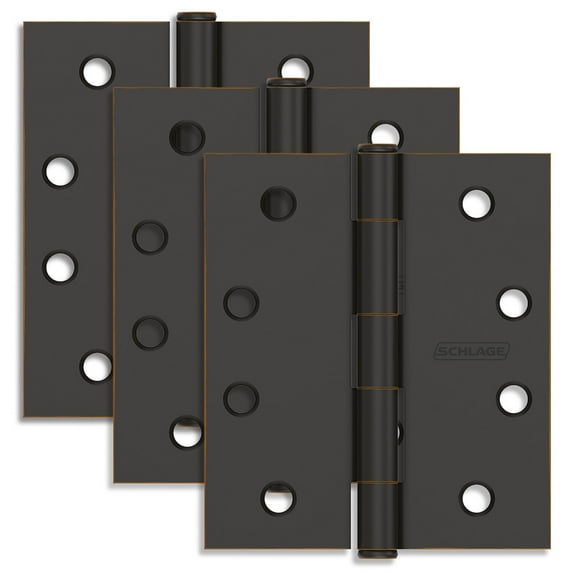 3PK 4"BRZ SQ Corn Hinge, PartNo SC3P1020F-716E, by Schlage Lock Co, Single Unit