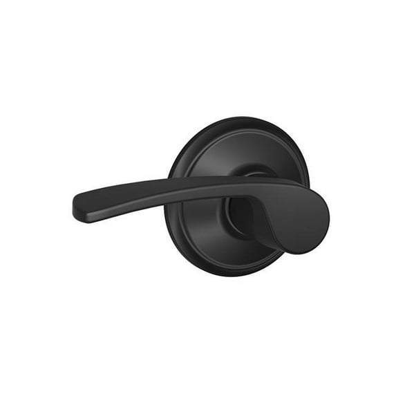 Schlage Merano Passage Lever, Andover Rose, Matte Black