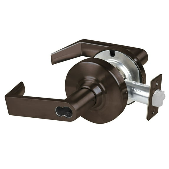 Schlage ND80BDEL RHO 613 Grade 1 Electrified Cylindrical Lock Storeroom Function 12-24V DC Fail Safe 2-3/4 Backset Rhodes Lever SFIC Prep Oil Rubbed Bronze