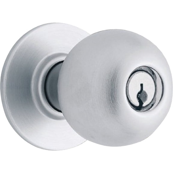 Schlage Orbit Satin Chrome Steel Storeroom Lockset ANSI Grade 2 1-3/4 in.