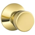 thumbnail image 1 of Schlage Residential F10 BEL 605 Passage Latch Bell Knob Bright Brass, 1 of 1