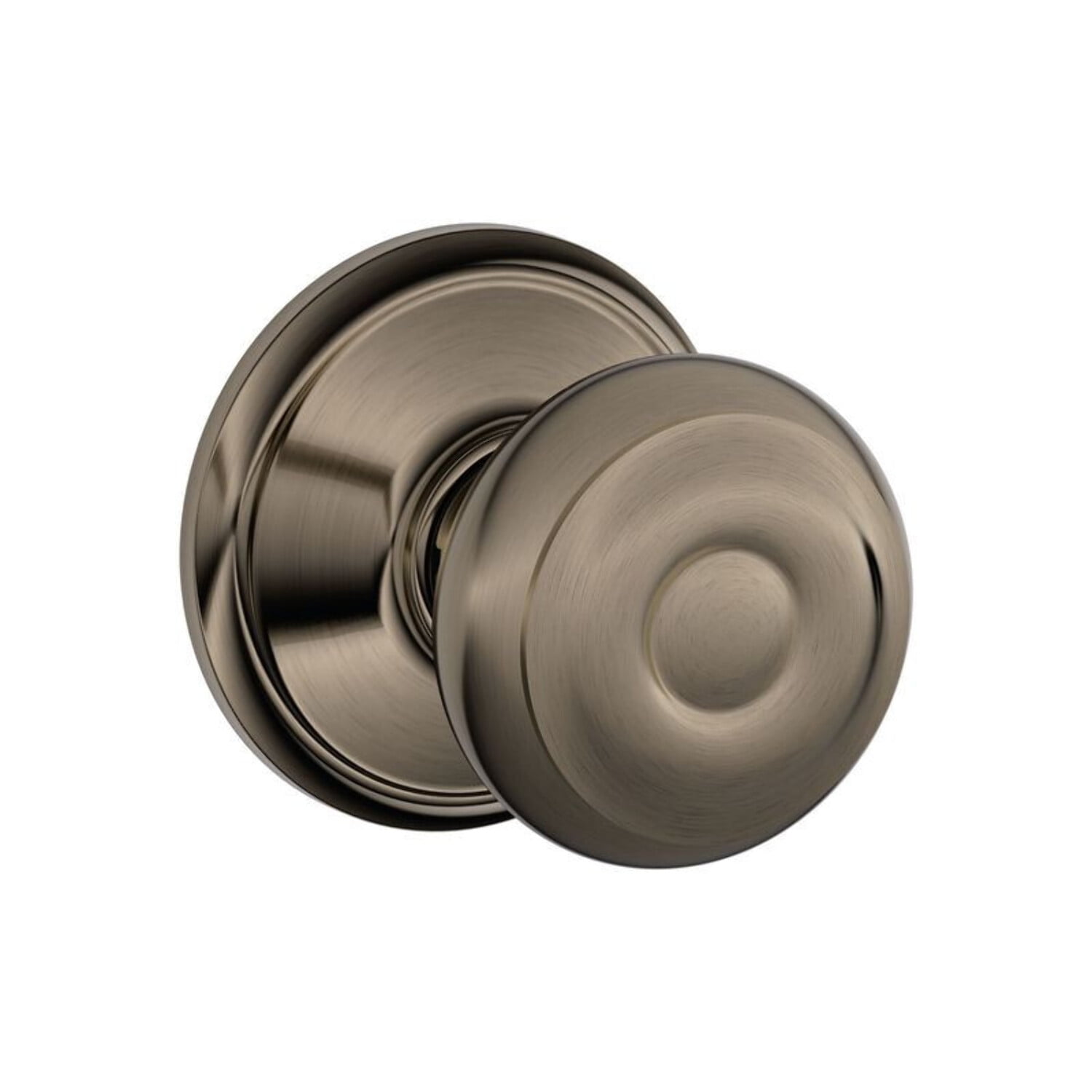 Schlage Residential F10 GEO 620 Passage Latch Georgian Knob Antique Nickel