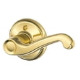 thumbnail image 1 of Schlage Residential F170 FLA 605 RH Grade 2 Single Dummy Flair Lever Bright Brass Finish, 1 of 1
