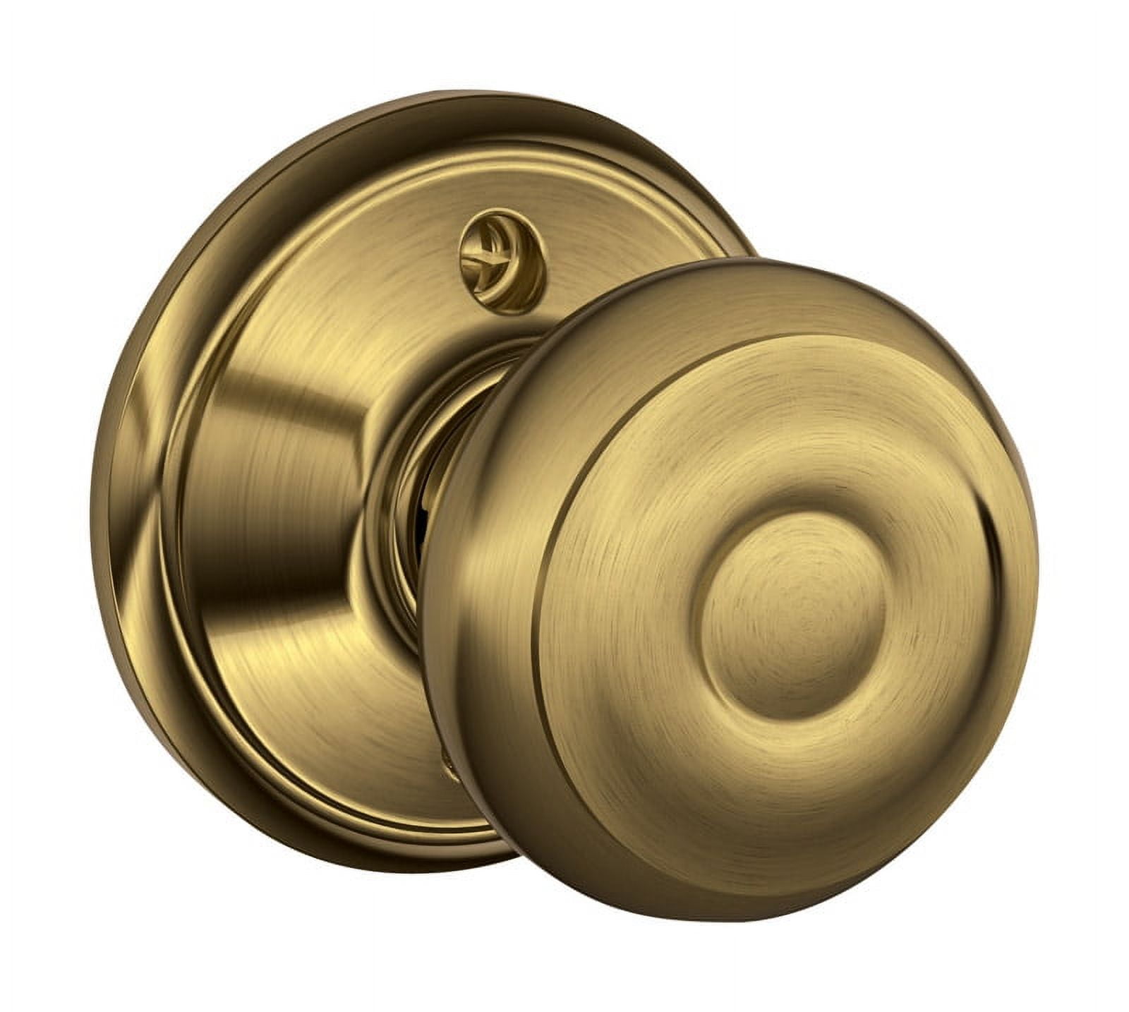 SCHLAGE Accent Lever Door Lock With Brookshire Trim - Keyed Entry In Antique Brass