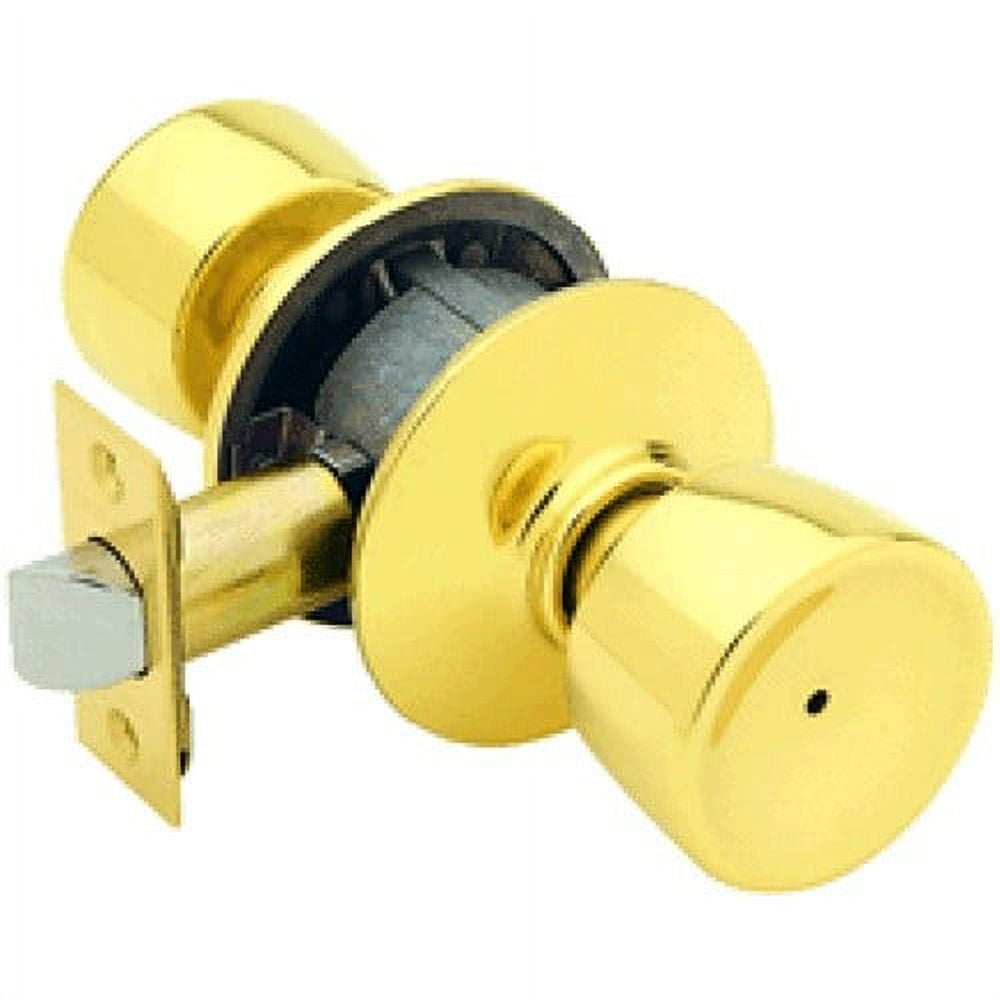 Schlage Residential F40 BEL 605 Privacy Lock Bell Knob Bright Brass