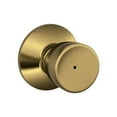 thumbnail image 1 of Schlage Residential F40 BEL 609 Privacy Lock Bell Knob Antique Brass, 1 of 1