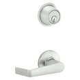 thumbnail image 1 of Schlage Lock Company S210PDSAT626 Schlage Saturn Single Cylinder Deadlatch Entrance Lock with Elongated Escutcheon, Satin Chrome, 1 of 1
