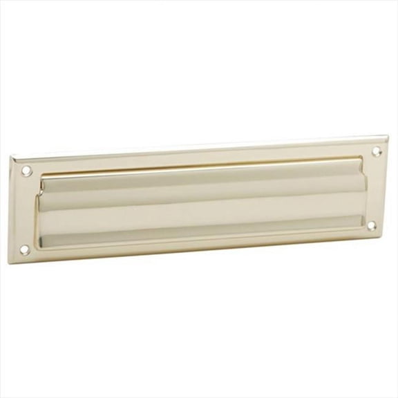 Schlage SC620B3 2 x 11-In. Brass Mail Slot With Magazine Open Back Plate - Quantity 1