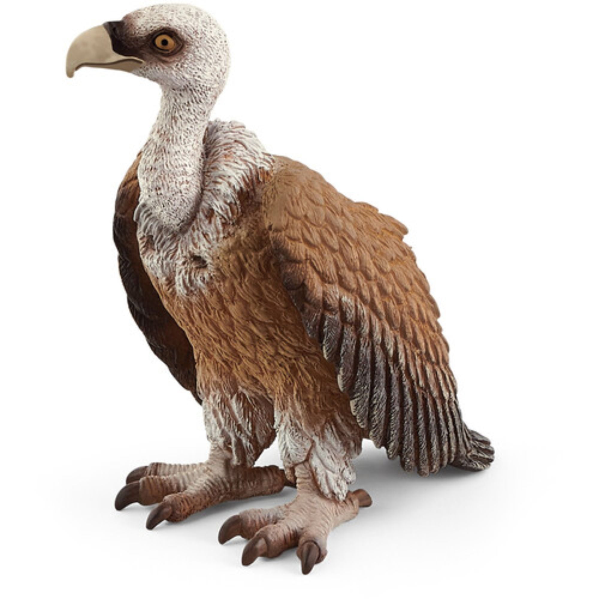 Hand-Painted Brown and Black Plastic Vulture Figurine