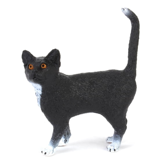 Black Cat Standing Farm World Animal Figure by Schleich 13770