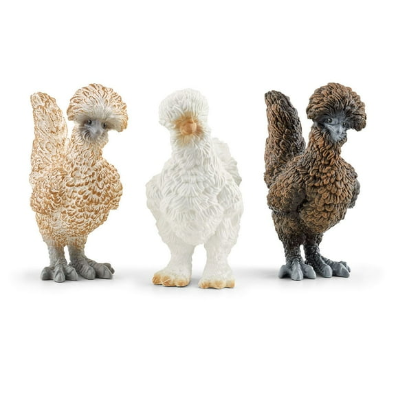 Schleich Farm World - 3PC Realistic Chickens Playset - Farm & Barn Toys with Realistic Chicken Figurines for Kids & Toddlers Age 3+