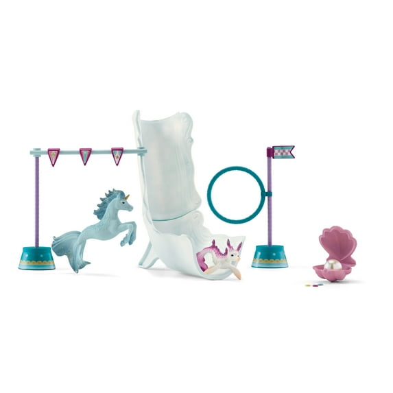 Schleich - Bayala: Magical Underwater Tournament Playset with Hippocampus & Accesories, 19 Pcs