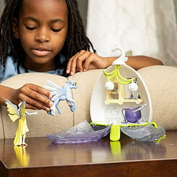 Schleich - Bayala: Magical Vet Blossom Playset with Fairy Sera & Pegasus, 24 Pcs