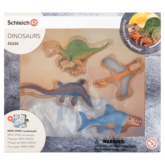 Schleich Dinosaurs + Mini Dino Landscape, 28 count
