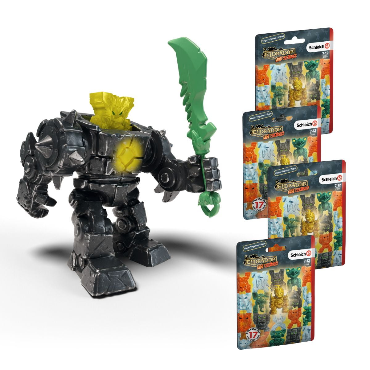 Schleich - Eldrador Creatures: Jungle Robot Action Figure with 4 Mini
