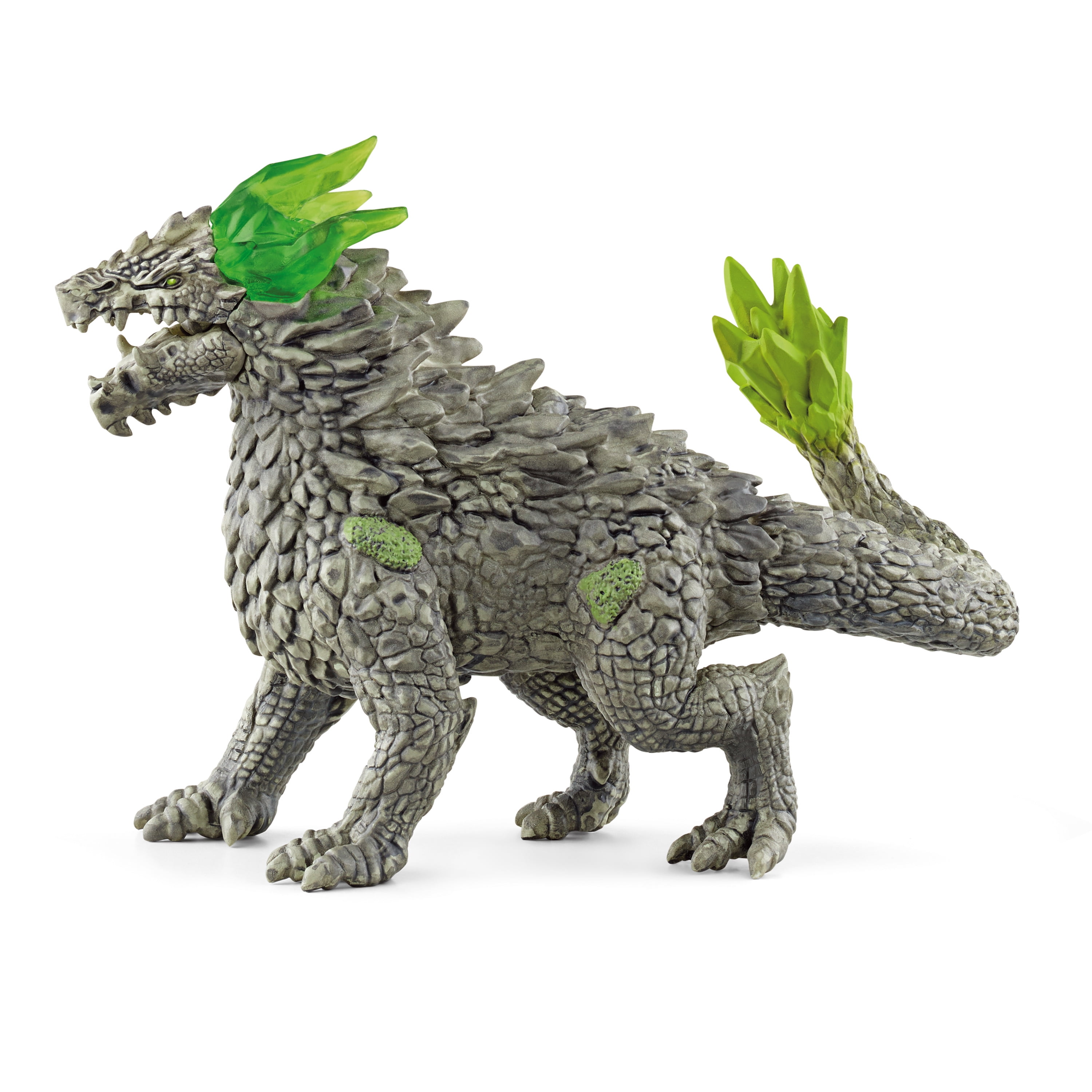 Gray and Green Stone Dragon Action Figure Toy Set