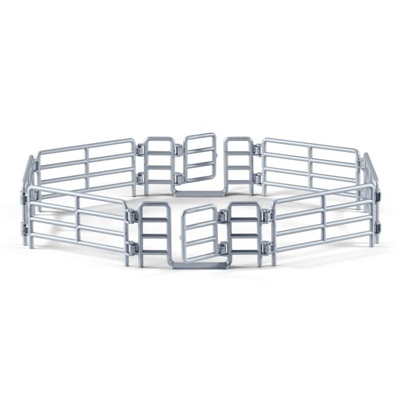 Schleich Farm World Corral Fence with Gate Toy Accessory - Detailed & Durable Farm Animal Toy Accesory - Fun & Educational Play for Boys & Girls - Kids Ages 3+