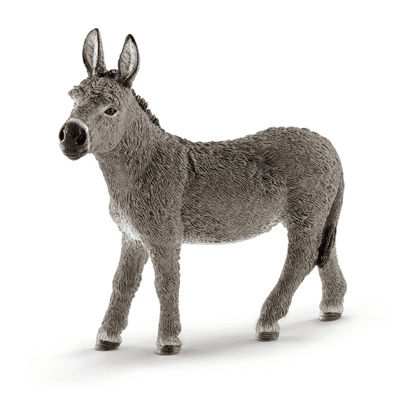 Schleich Farm World Realistic Donkey Animal Figurine - Highly Detailed and Durable Farm Animal Toy, Fun and Educational Play for Boys and Girls, Gift for Kids Ages 3+