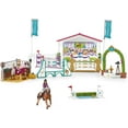 thumbnail image 1 of Schleich - Horse Club: Friendship Horse Tournament with Arabian & Trakehner Mare & Accessories, 86 Pcs, 1 of 7