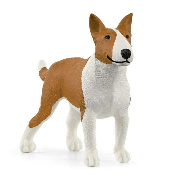 Schleich Farm World, Cute and Realistic Dog Toy Animals for Boys and Girls, Bull Terrier Dog Figurine, Ages 3+
