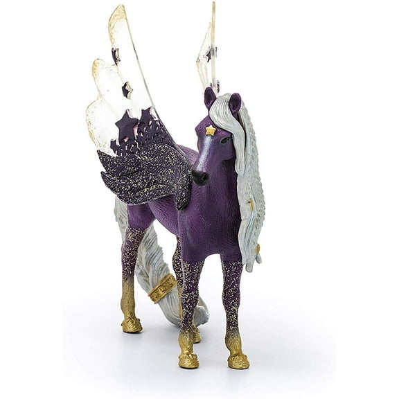 Schleich Bayala 7 Star Pegasus Figurine with Glitter and Gold Wings