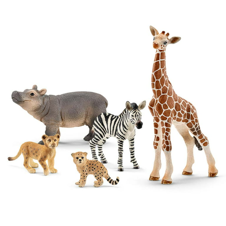 Schleich Wild Life, Baby Safari Animal Toys for Kids Ages 3+, 5-Piece Baby  Animal Toy Set 