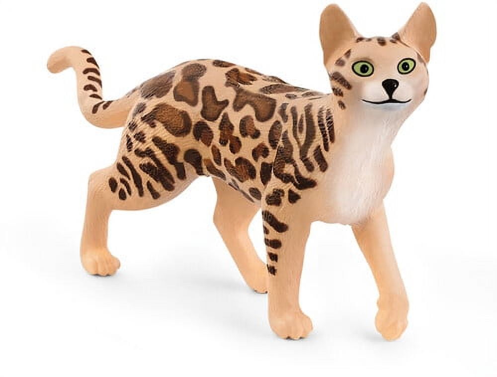 Schleich - Wild Life: Bengal Cat Animal Toy, Educational, Realistic & Detailed Playset, 1 Pc
