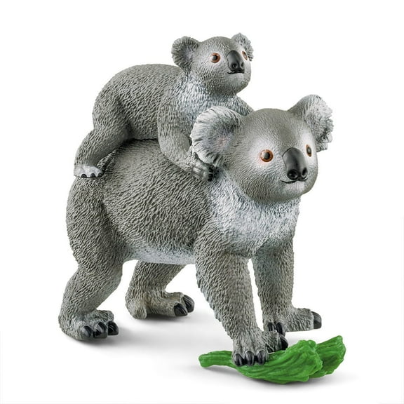 Schleich Wild Life - Koala with Baby Koala Figurine - Austrailia Animal Figure Toys - Bear Toy for Kids 3+