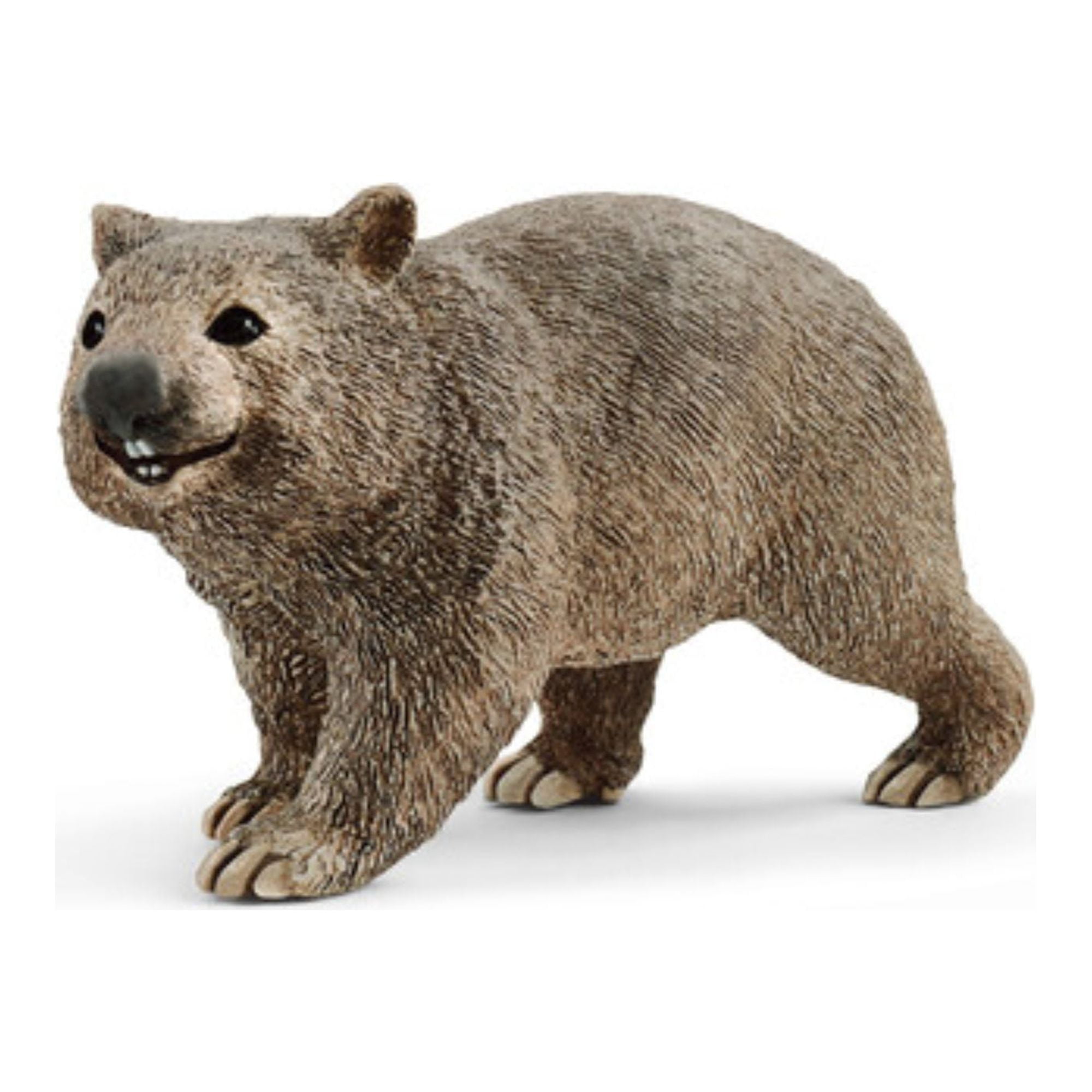 Handheld Realistic Brown Wombat Toy Figurine