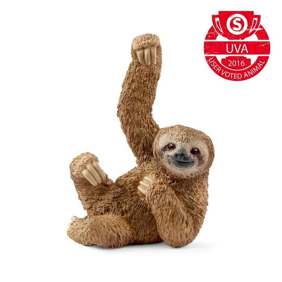 Schleich Wild Life Realistic Three-Toed Sloth Figurine