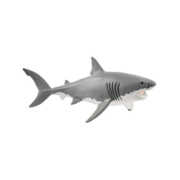 Schleich Wild Life Realistic Great White Shark Figurine - Durable and Educational Ocean Shark Animal Figurine Toy for Play and Imagination for Boys and Girls - Kids Ages 3+