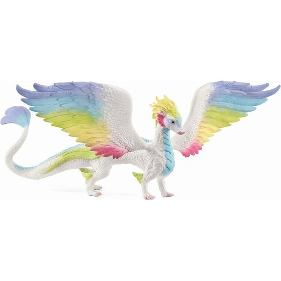 Schleich bayala - Rainbow Dragon Toy Figurine with Movable Wings - Fantasy Dragon Toys for Girls and Boys Ages 5+ - Imaginative Play - 70728