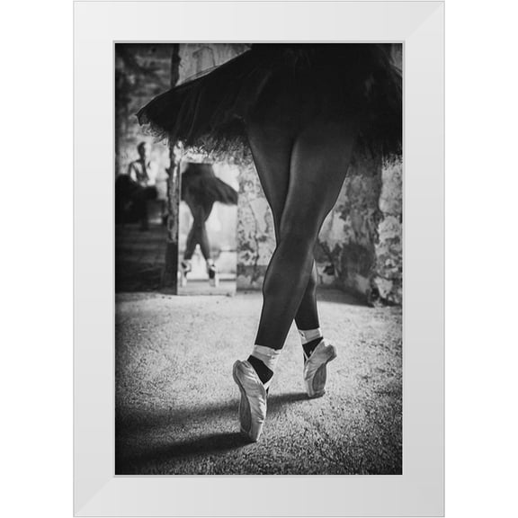 Schleicher-Schwarz, Roswitha 11x14 White Modern Wood Framed Museum Art Print Titled - legs in a mirrow