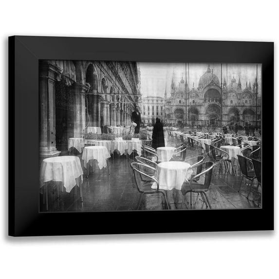 Schleicher-Schwarz, Roswitha 14x11 Black Modern Framed Museum Art Print Titled - Table Reservation For The Evening