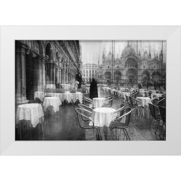 Schleicher-Schwarz, Roswitha 14x11 White Modern Wood Framed Museum Art Print Titled - Table Reservation For The Evening